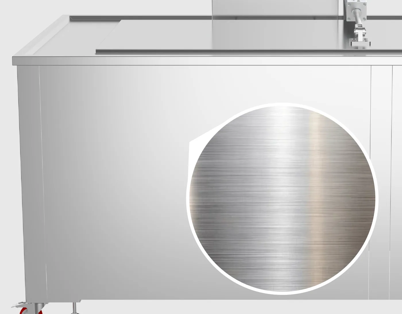 Stainless steel construction of an AU series system