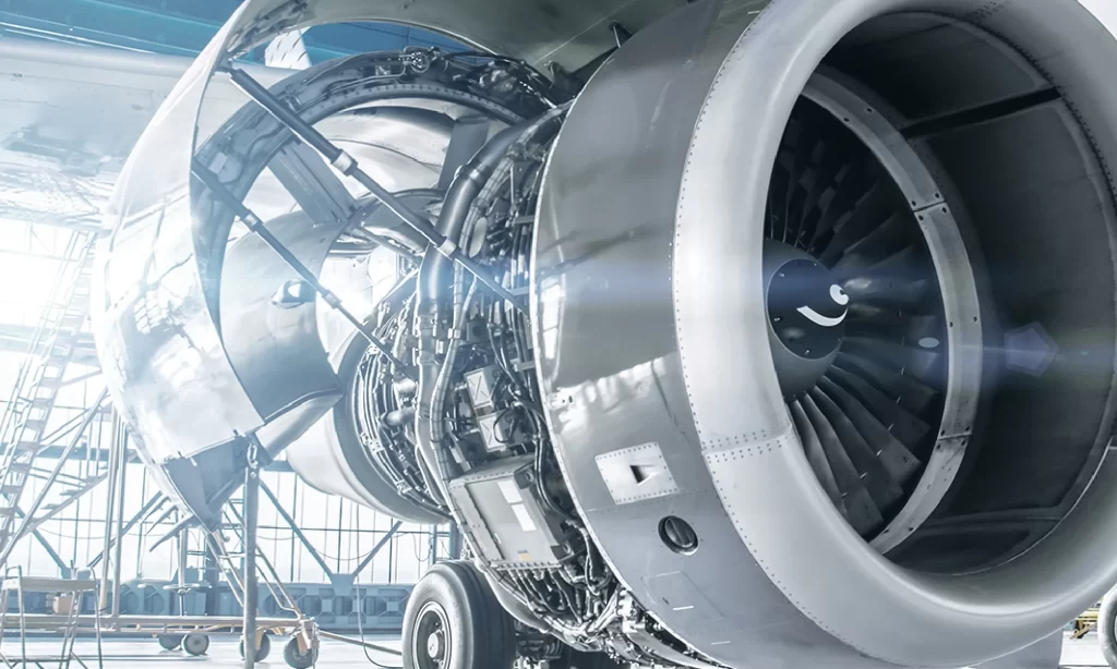 aircraft engine parts in the aerospace industry